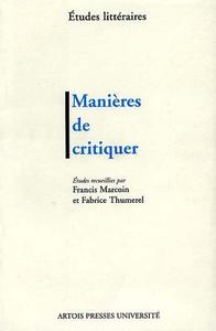 Manières de critiquer
